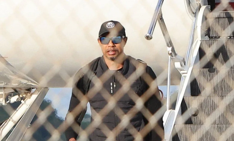 Tiger Woods spotted getting off private plane after weeks of treatment in Switzerland following DUI arrest