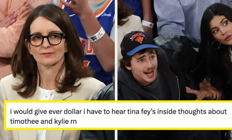 Tina Fey, Timothee Chalamet, Kylie Jenner Knicks Game Reactions