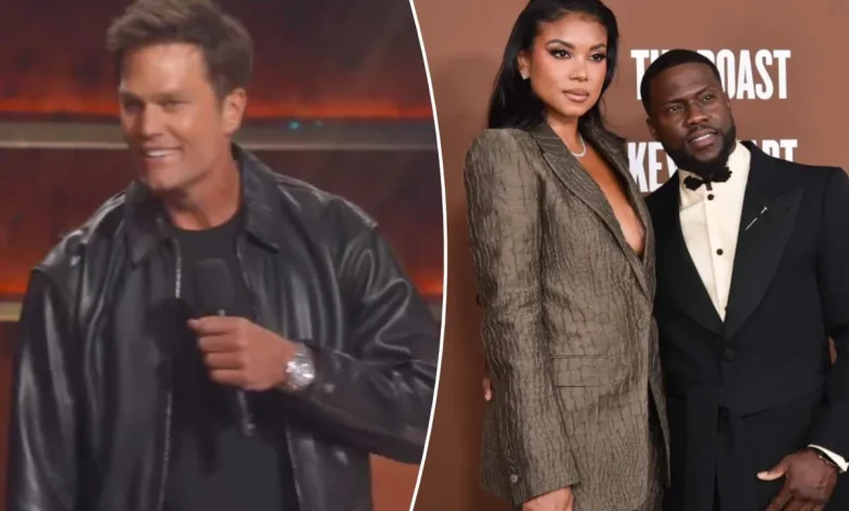Tom Brady shreds Kevin Hart over 'Las Vegas affair' at Netflix roast — and flirts with wife