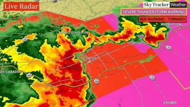 Tornado warnings issued across parts of southern Ontario as severe storms move through