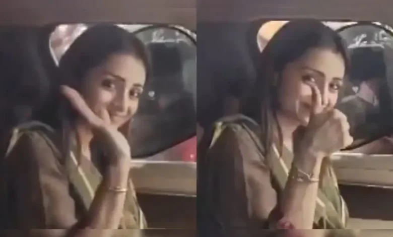 Trisha Gives Thumbs Up As She Leaves Vijay's Home Amid TVK's Lead In Tamil Nadu Polls, Watch