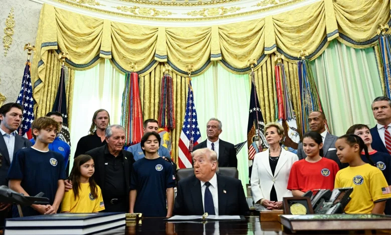 Trump Rants to Children About Iran War, Trans Athletes