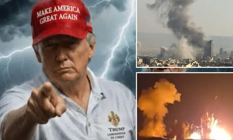 Trump warns of 'calm before storm' in cryptic AI pic with lightning hitting Iran boats as US & Israel 'plot new strikes'