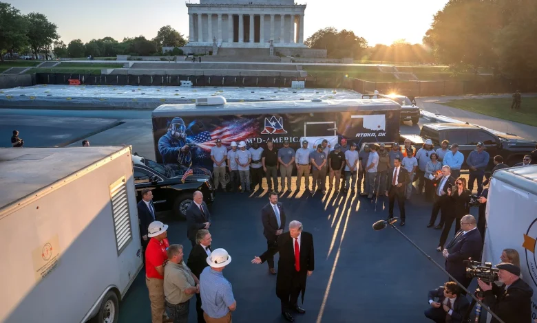 Trump’s Reflecting Pool changes don’t follow federal rules, lawsuit claims