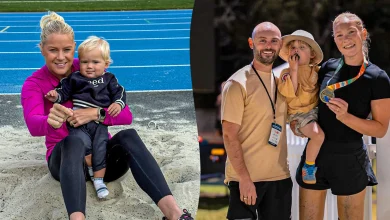 Two champion Australian athletes celebrate Mother’s Day, still jumping to inspire