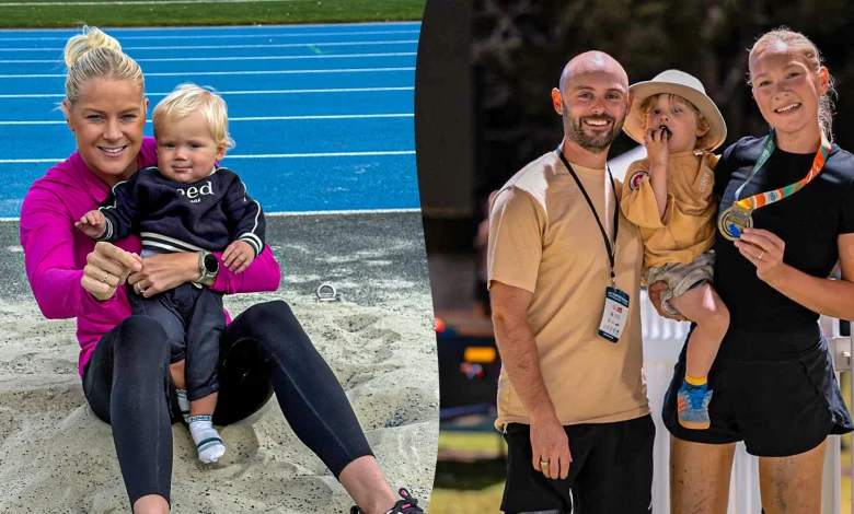 Two champion Australian athletes celebrate Mother’s Day, still jumping to inspire