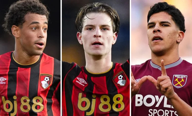 Tyler Adams, Alex Scott, Mateus Fernandes