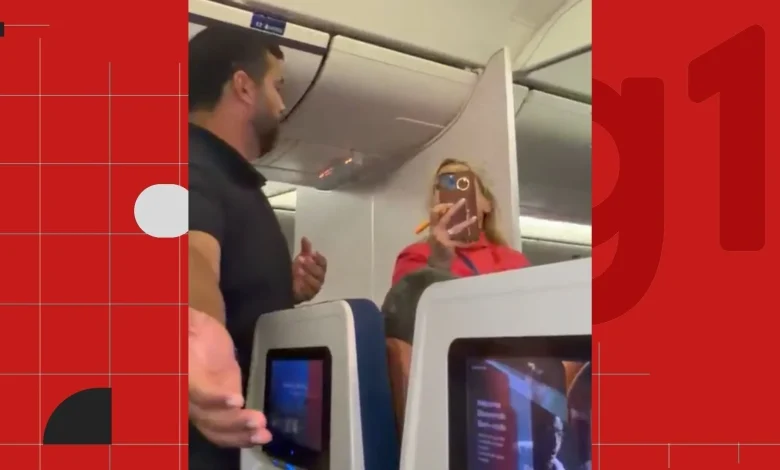 VÍDEO: funcionária da Latam ameaça tirar brasileiros de voo na Alemanha e aciona a polícia em confusão por assento