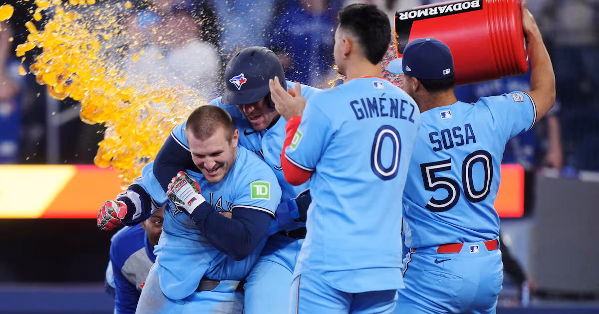 Varsho’s 10th inning walk-off grand slam leads Blue Jays past Rays to snap three-game losing streak