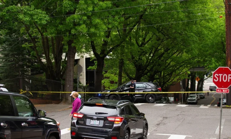 Vehicle carrying explosives crashes into Portland athletic club, driver dead