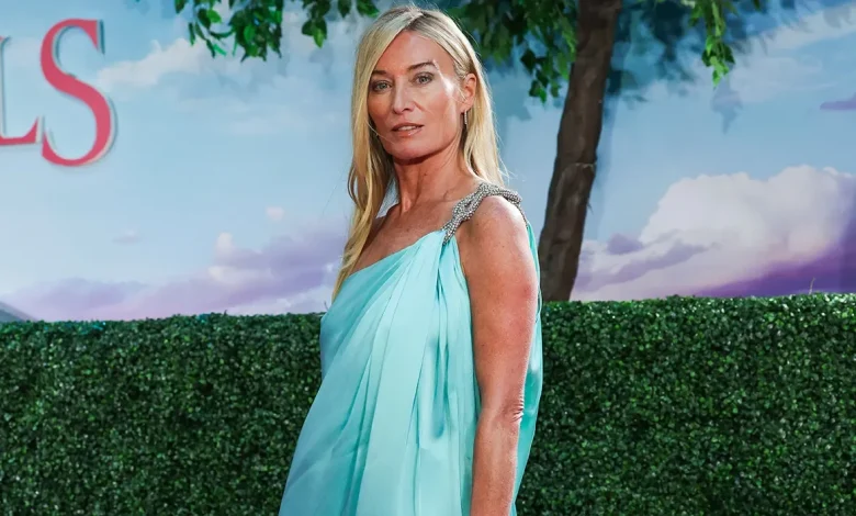 Victoria Smurfit is a vision in blue at Rivals premiere