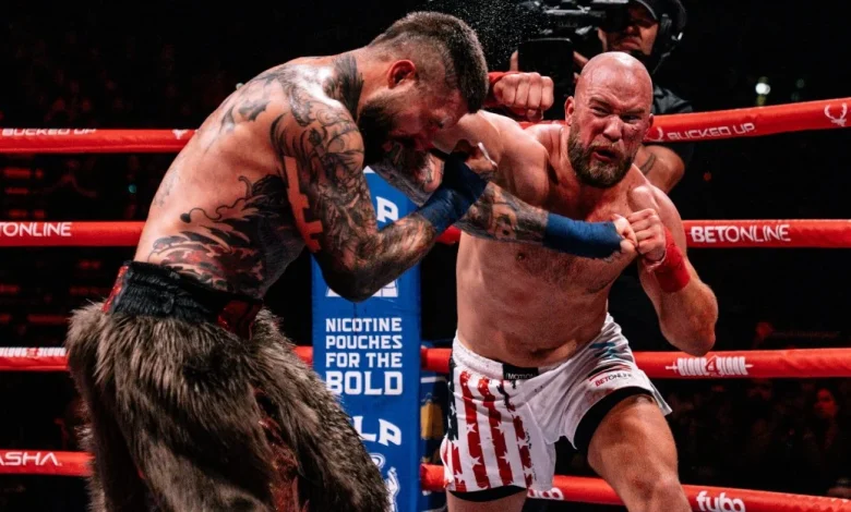 Video: Alex Terrible suffers multiple knockdowns before being stopped by Cameron Delano in Blood4Blood main event