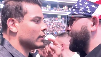 Video: Josh Hokit, Paulo Costa separated by security after confrontation at UFC 328