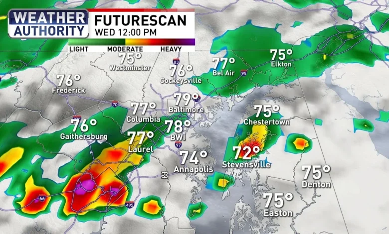 WEATHER ALERT| severe storms move into Maryland