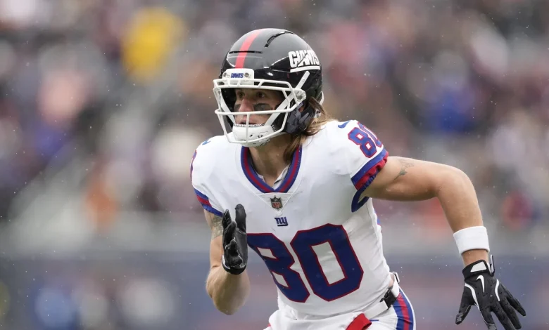 WR Gunner Olszewski carted off at Giants OTAs