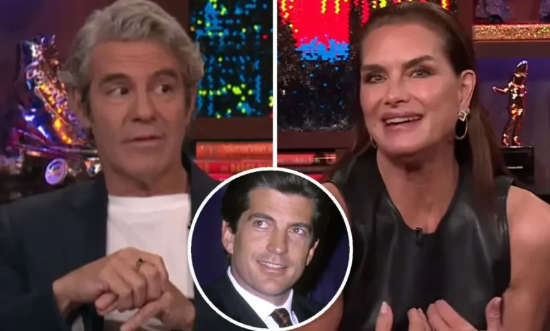 'WWHL': Andy Cohen's eyebrows raise as Brooke Shields spills the tea about her sex life with JFK Jr.