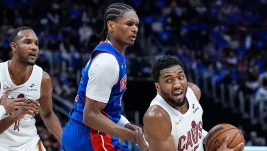 Was Ausar Thompson tripped by Jarrett Allen to end 4th? You decide
