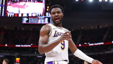 Watch Bronny James lead Lakers through Game 3 pregame routine