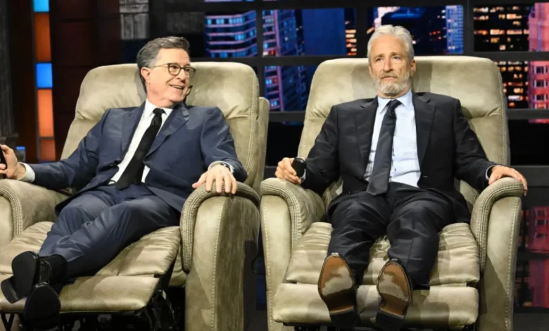 Watch Jon Stewart Celebrate Stephen Colbert as 'Late Show' Ends