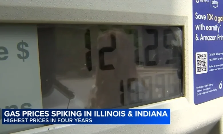 Why is gas so high in Illinois? Gas prices today increased amid Iran war, after BP Whiting, Indiana refinery power loss