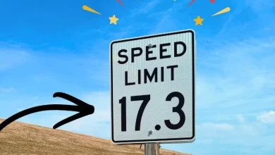 Wisconsin recycling center posts 17.3 mph speed limit sign