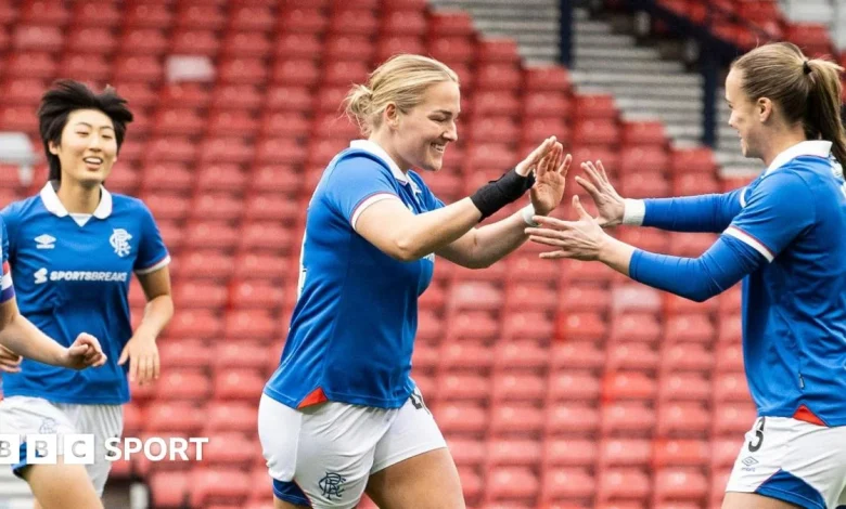Women's Scottish Cup: Rangers beat Montrose to set up Old Firm final