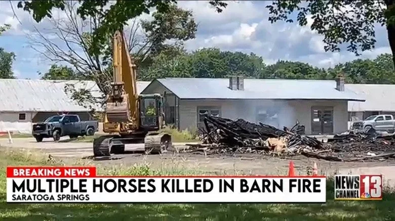 17 horses killed in barn fire at Saratoga Harness Track