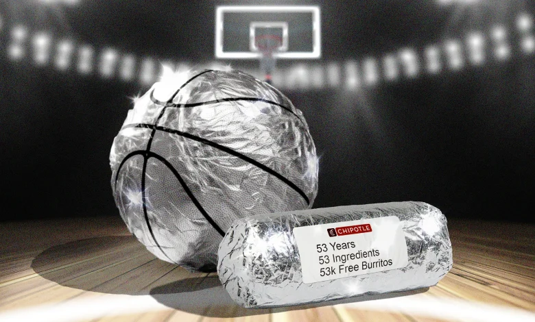 53 YEARS. 53 REAL INGREDIENTS: CHIPOTLE TO GIVE AWAY 53,000 FREE BURRITOS FOR THE MEN'S PROFESSIONAL BASKETBALL CHAMPIONSHIP SERIES