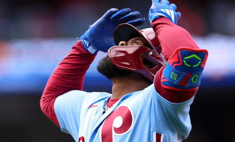 Adolis Garcia Took Batting Practice at Citizens Bank Park on Phillies Off Day