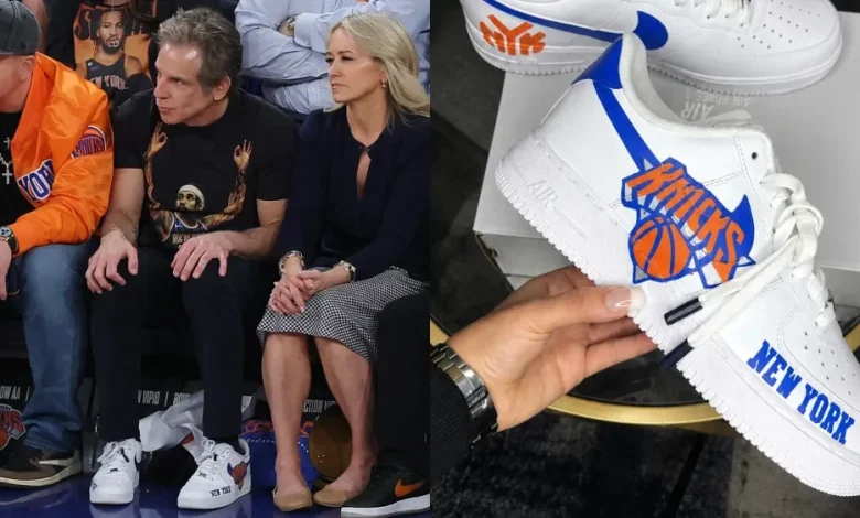 All About Ben Stiller’s Custom ‘Good Luck Kicks’ He Wears Courtside to the Knicks Playoffs Games — and the Second Finals-themed Pair on the Way