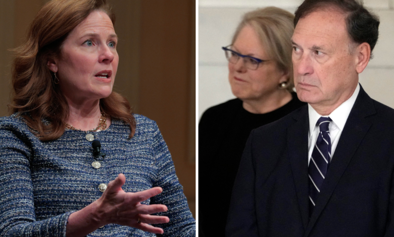 Amy Coney Barrett and Samuel Alito Sit Out Supreme Court Decisions