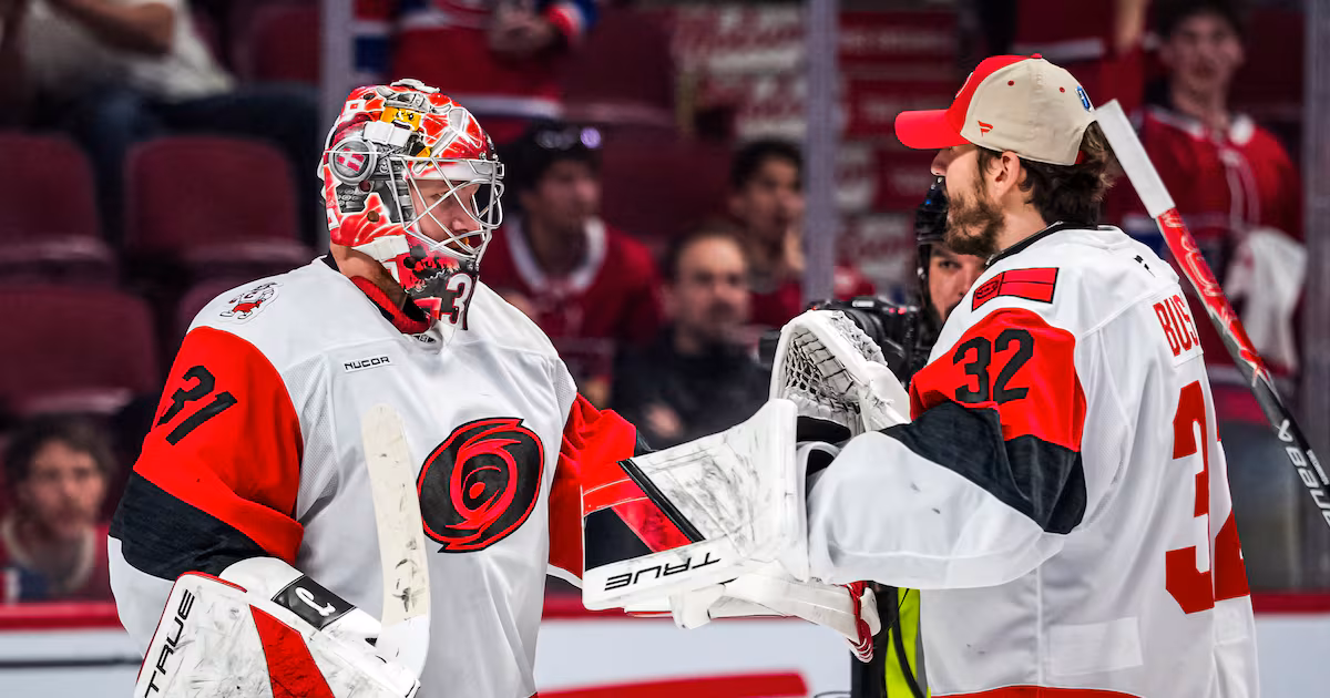 Andersen remains Hurricanes’ third-string goalie at practice as Game 6 of Stanley Cup Final awaits