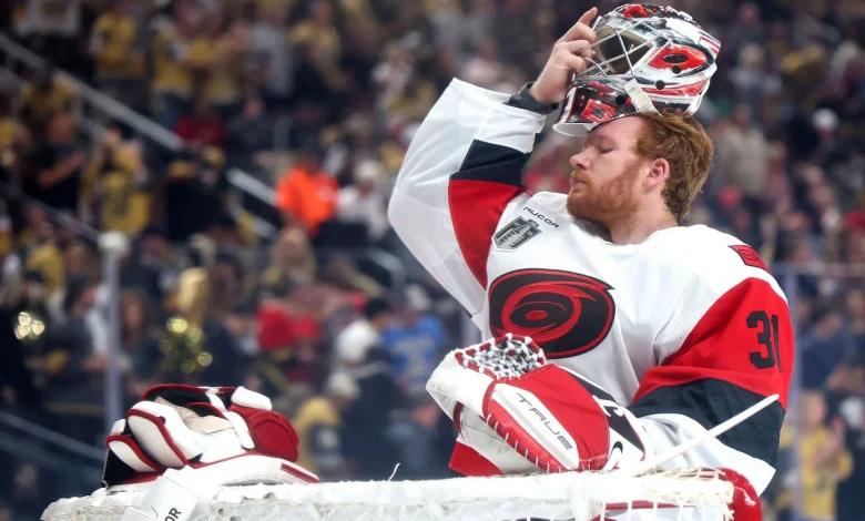 Andersen replaced to start 3rd period for Hurricanes in Game 3 of Stanley Cup Final