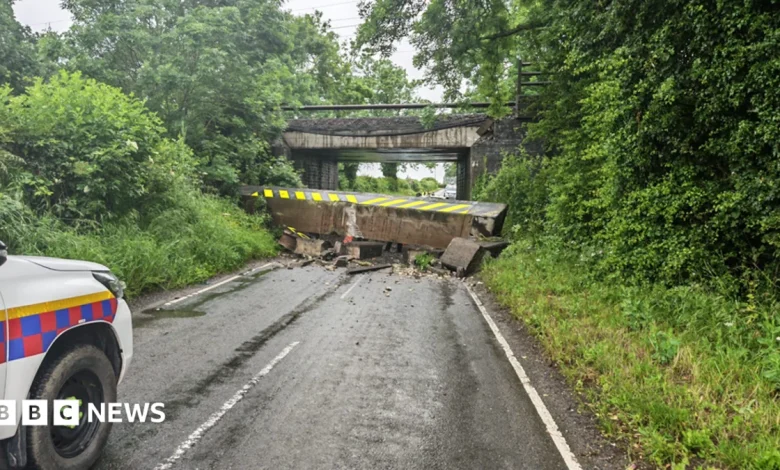 Arrest after railway bridge collapse in Warwickshire