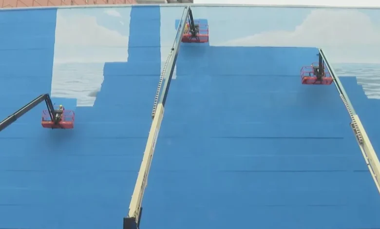 Artist sues for $25 million after Dallas whale mural painted over for World Cup