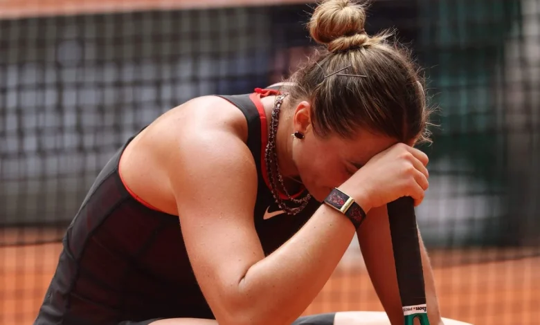 Aryna Sabalenka undone by the wind at French Open again as Diana Shnaider seizes her moment