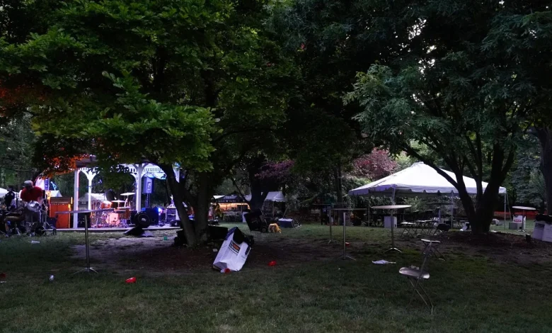 At least 12 people shot at an Ohio festival and a search for suspects is still ongoing, police say : NPR