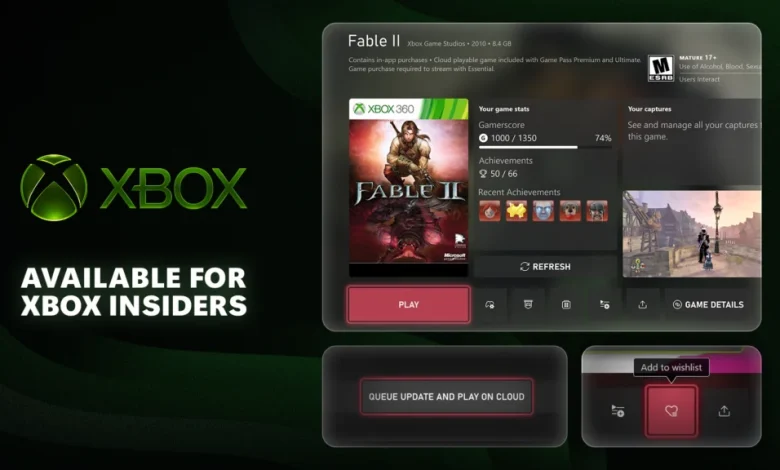 Available for XBOX Insiders: Updates to Gamertags, Game Hubs, and Wishlists