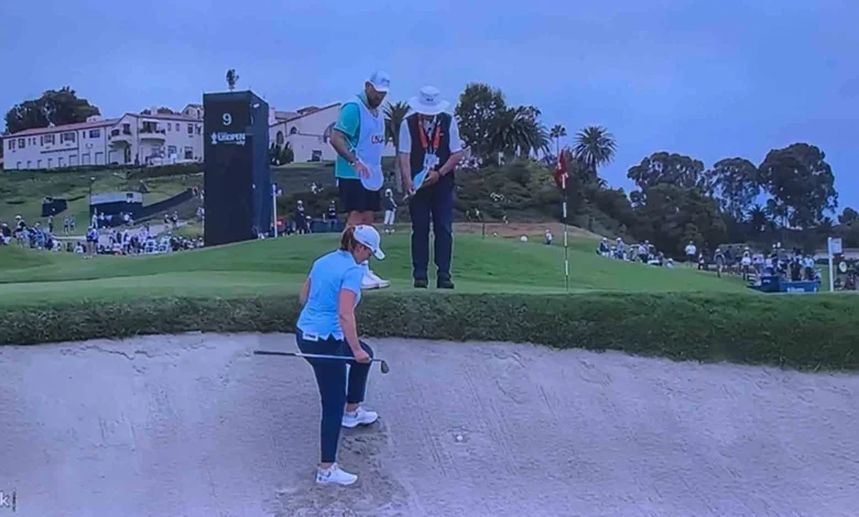 Awkward bunker lie frustrates Women’s Open pro. And then she’s penalized
