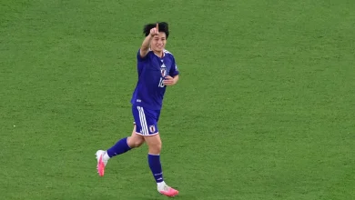 Ayase Ueda scores goals for Japan. The celebration belongs to others