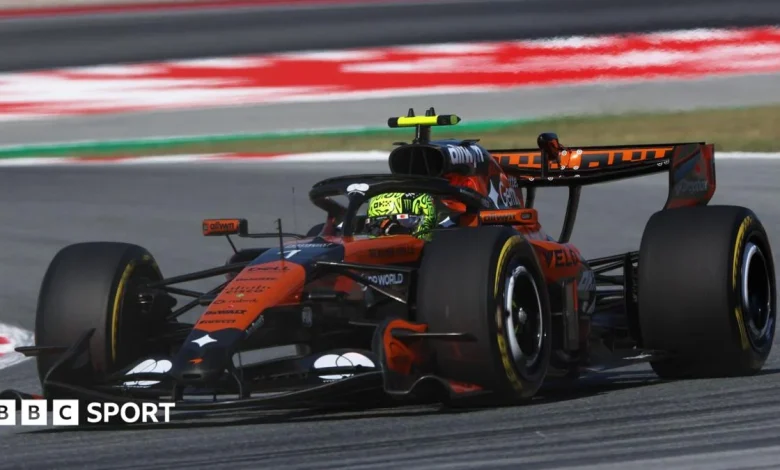 Barcelona-Catalunya Grand Prix: Lando Norris heads George Russell in Friday practice