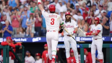 Bryce Harper hits for the first cycle of his MLB career — in the fifth inning