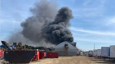 Crews fighting industrial fire in Brampton