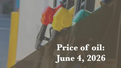 Current price of oil as of June 4, 2026