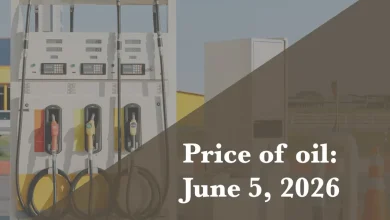 Current price of oil as of June 5, 2026