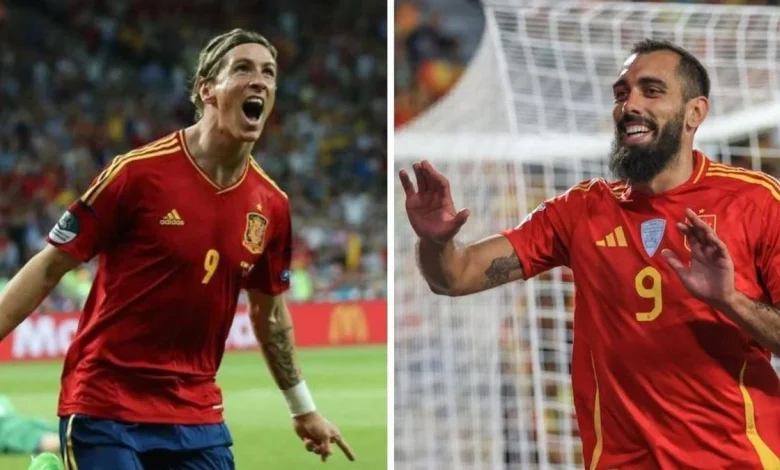 De 9 a 9: Fernando Torres emociona a Borja Iglesias antes del Mundial con una camiseta dedicada