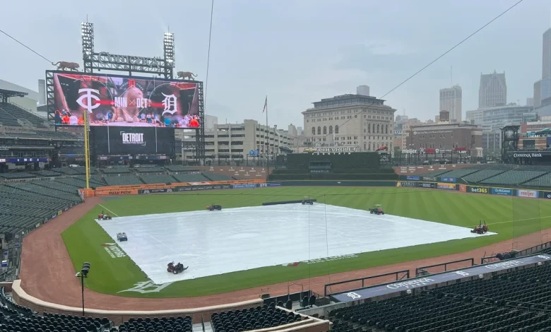 Detroit Tigers weather, rain delay vs Twins. When will game start?