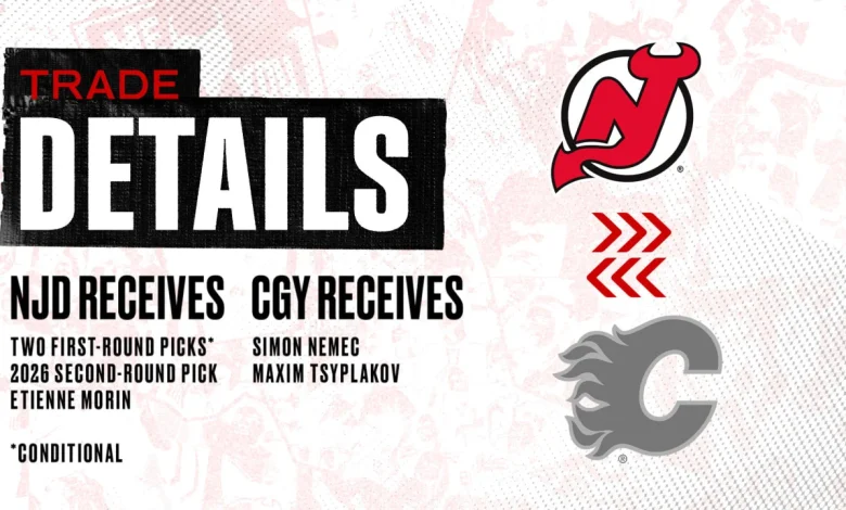Devils Acquire Picks, Prospect Etienne Morin from Calgary | RELEASE