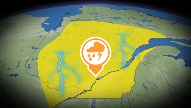 Dimanche orageux au Québec : ciel menaçant et grêle observée