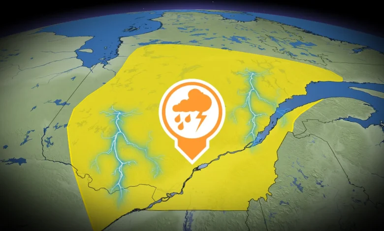 Dimanche orageux au Québec : ciel menaçant et grêle observée